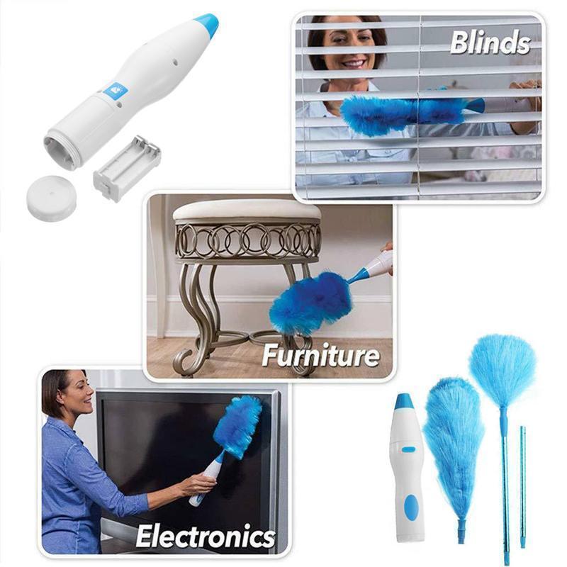 360° Rotating Electric Spin Duster with 2 Brushes for Easy Cleaning-Orizon Depot