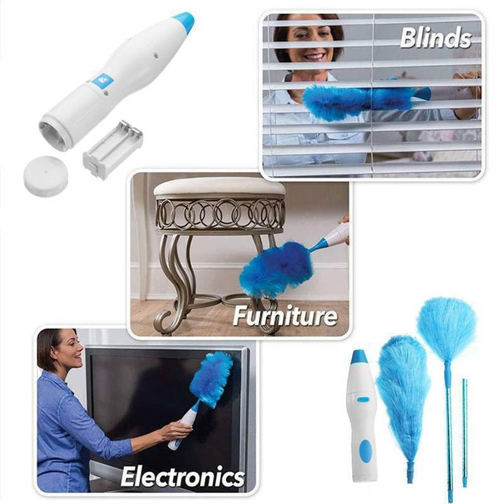 360° Rotating Electric Spin Duster with 2 Brushes for Easy Cleaning-Orizon Depot