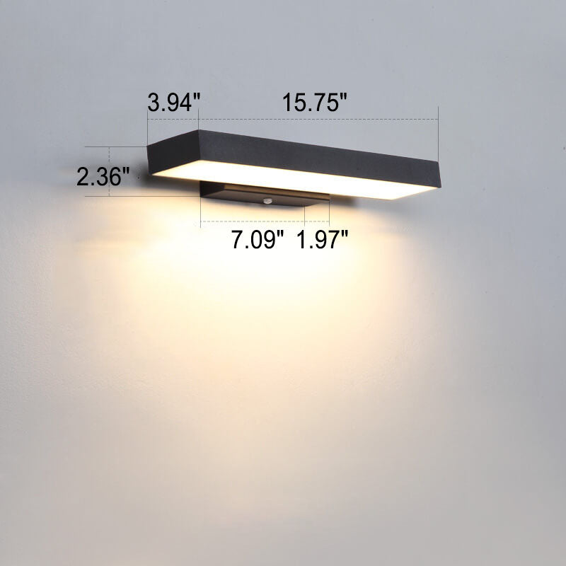 Modern Minimalist Rectangular Flat LED Motion Sensor Waterproof Wall Sconce for Outdoor-Orizon Depot
