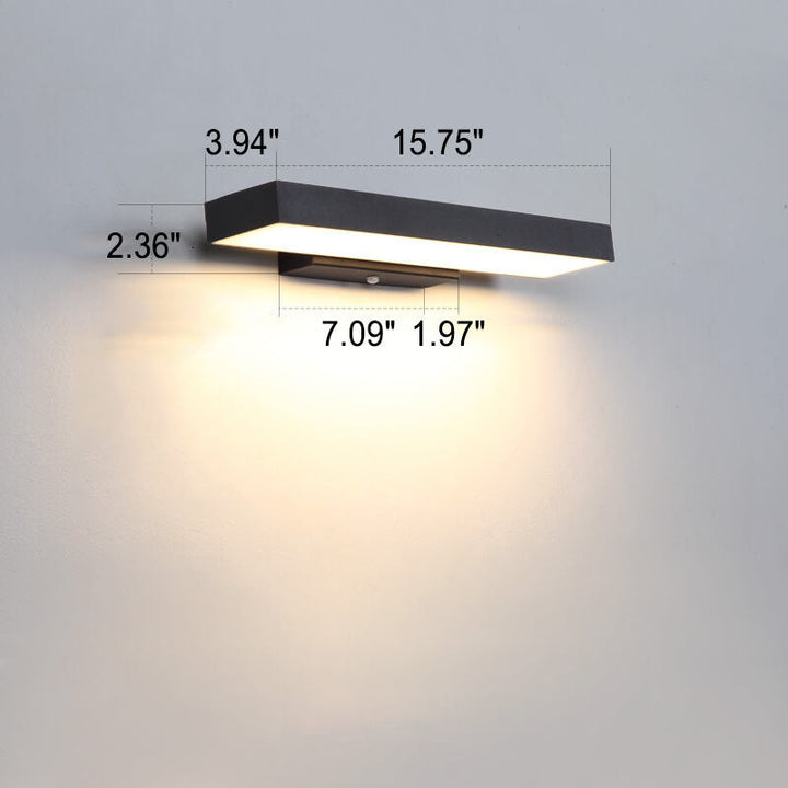 Modern Minimalist Rectangular Flat LED Motion Sensor Waterproof Wall Sconce for Outdoor-Orizon Depot