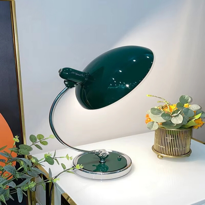 Scandi-Inspired Table Lamp | Curved Metal Design for Modern Decor