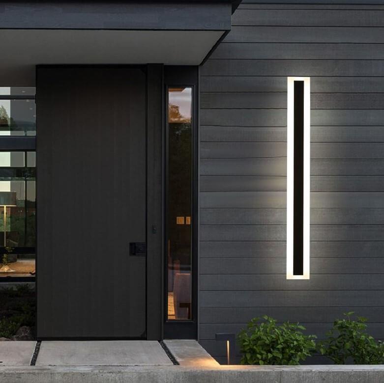 Minimalist Elongated Bar LED Wall Light Waterproof Acrylic Outdoor Fixture-Orizon Depot