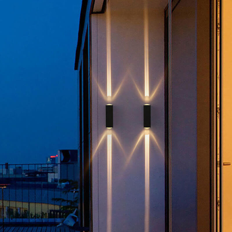 Modern Aluminum Outdoor Patio Double Head LED Wall Sconce Lamp-Orizon Depot