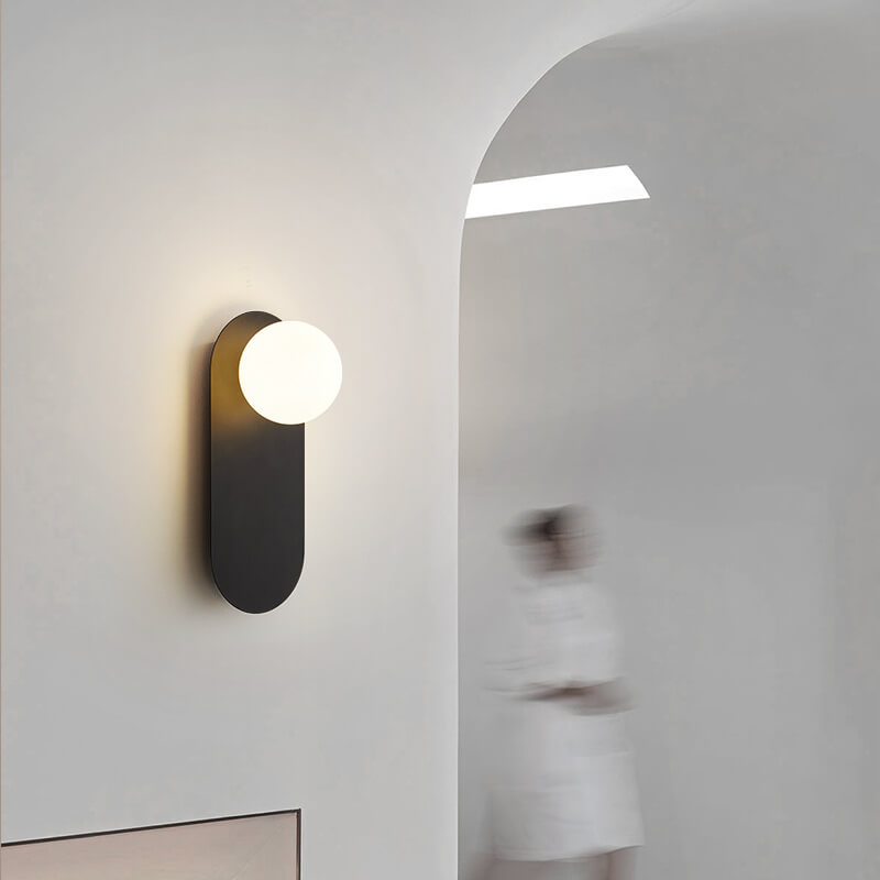 Nordic Style Glass Ring Base 1-Light Wall Sconce Lamp