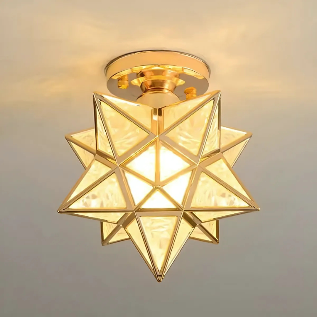 Elegant Geometric LED Ceiling Lamp | Stylish Star Light Fixture