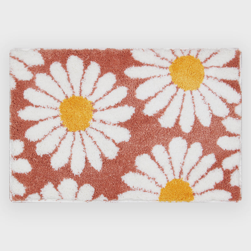 Sweet Daisy Bath Mat - Purple Flower Carpet for Bathroom Decor-Orizon Depot