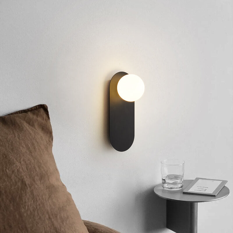 Nordic Style Glass Ring Base 1-Light Wall Sconce Lamp