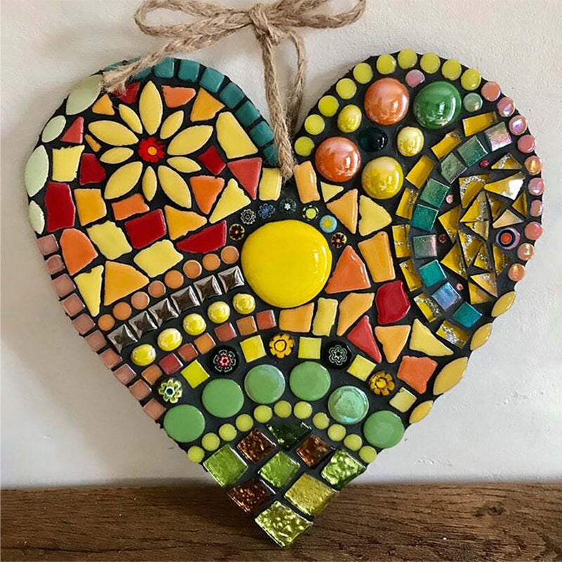 Large Garden Mosaic Heart Decoration for Outdoor Decor-Orizon Depot