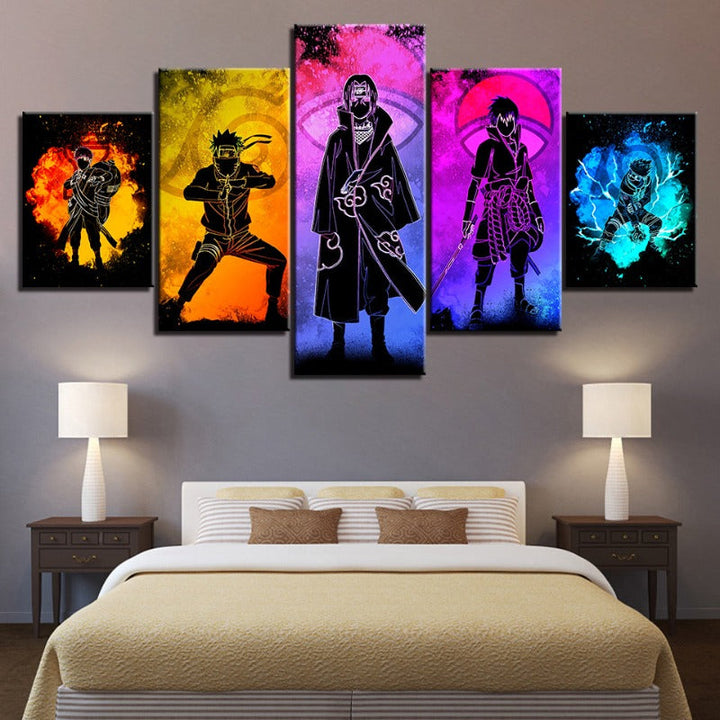 5 Piece Naruto Anime Canvas Wall Art Set for Home Decor-Orizon Depot