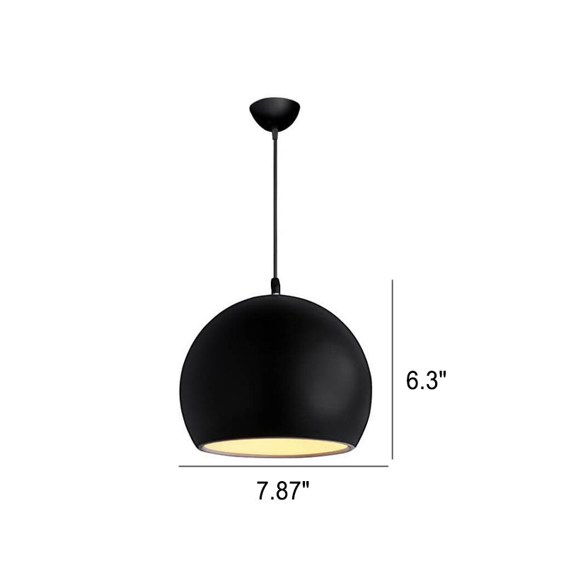 Modern Solid Color Round Head Shape Iron 1-Light hanging Lamp-Orizon Depot