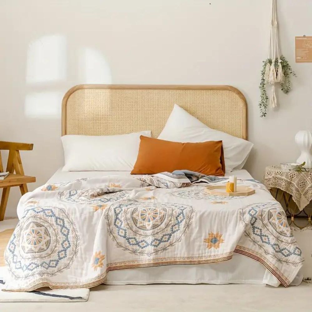 Cozy Bohemian Blanket for Restful Sleep and Comfort - Outdoor Decor
