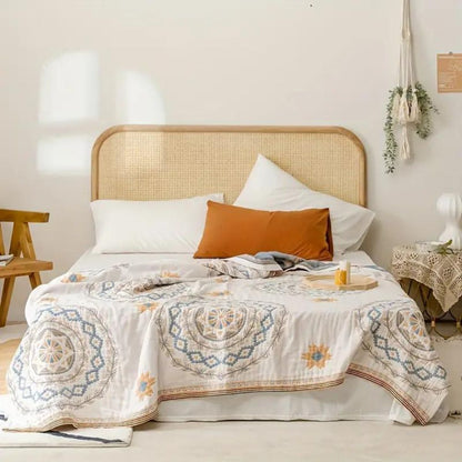 Cozy Bohemian Blanket for Restful Sleep and Comfort - Outdoor Decor