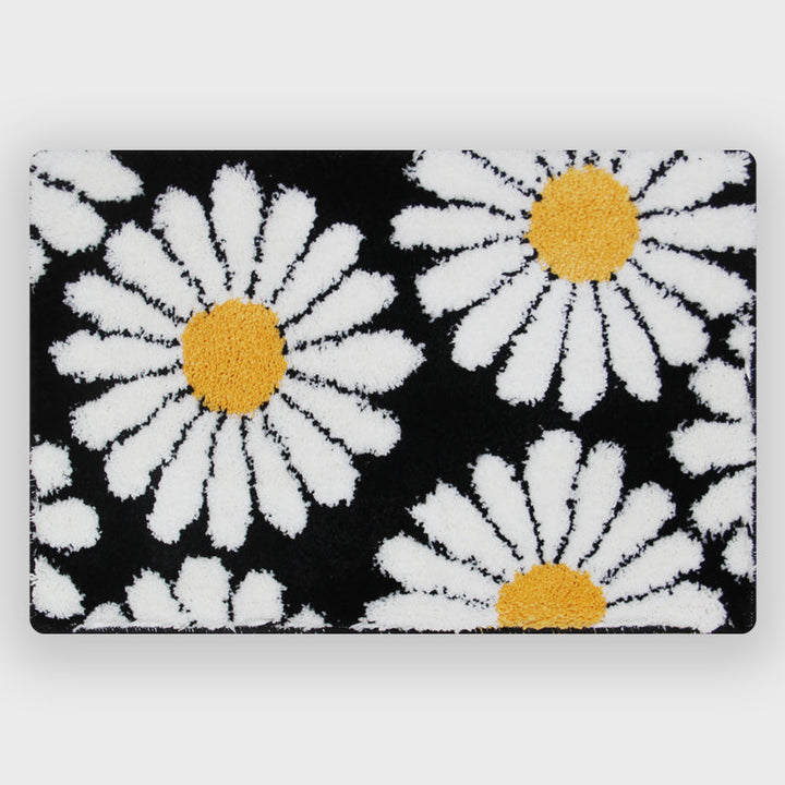 Sweet Daisy Bath Mat - Purple Flower Carpet for Bathroom Decor-Orizon Depot