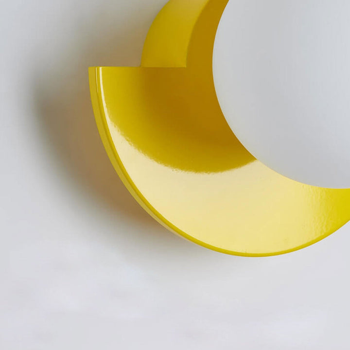 Modern Minimalist Colorful Glass Sphere Semicircle 1-Light Wall Sconce Lamp-Orizon Depot