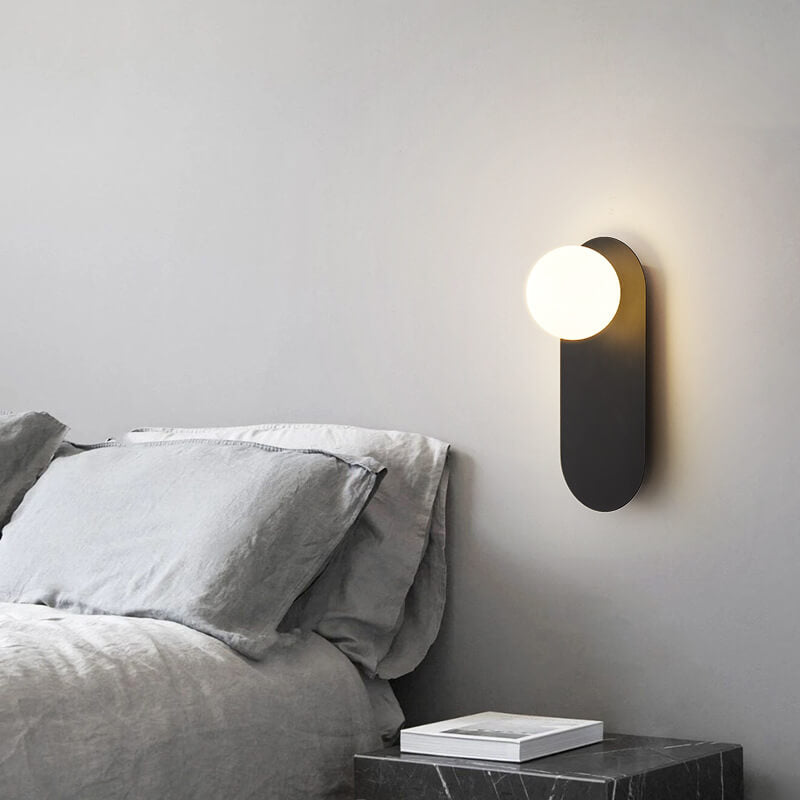 Nordic Style Glass Ring Base 1-Light Wall Sconce Lamp