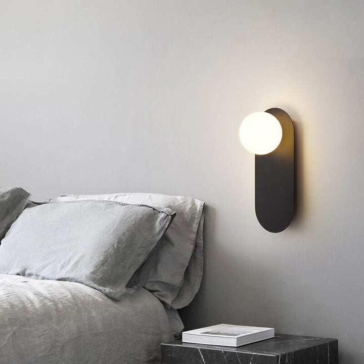 Nordic Style Glass Ring Base 1-Light Wall Sconce Lamp-Orizon Depot