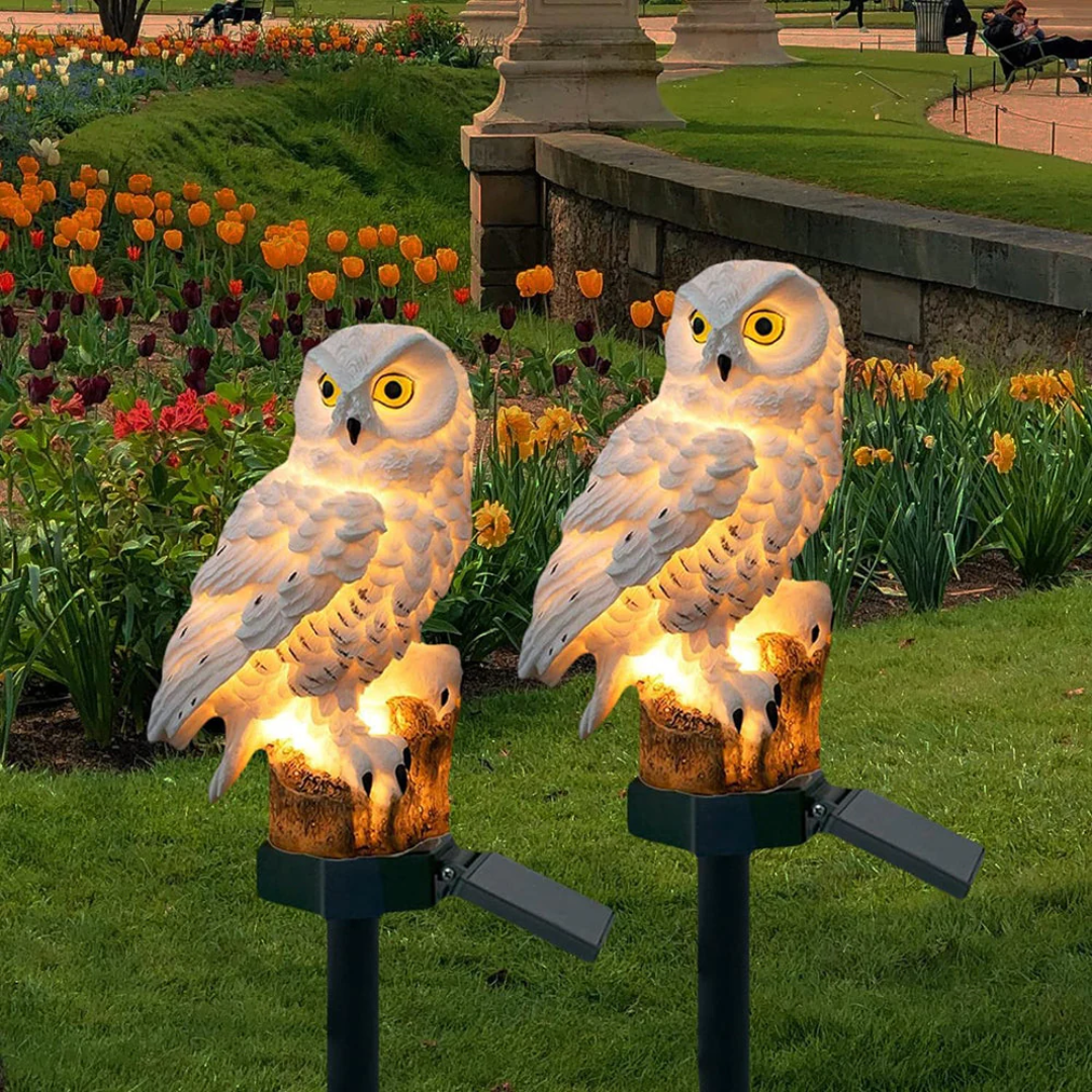 Solar Owl Pathway Stake Light for Garden-Orizon Depot