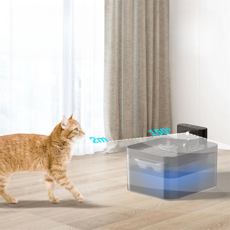 Automatic Wireless Drinking Fountain for Cats with Sensor-Orizon Depot