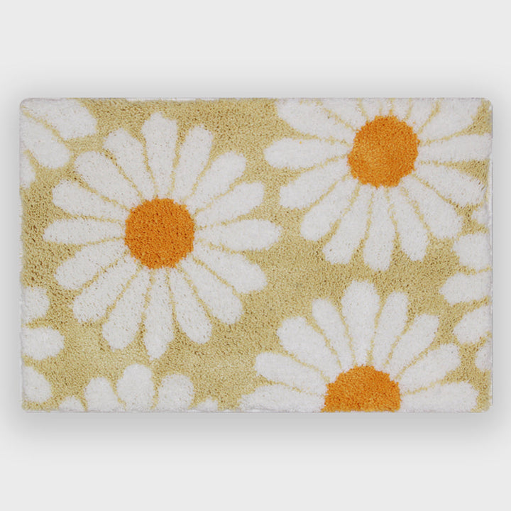 Sweet Daisy Bath Mat - Purple Flower Carpet for Bathroom Decor-Orizon Depot