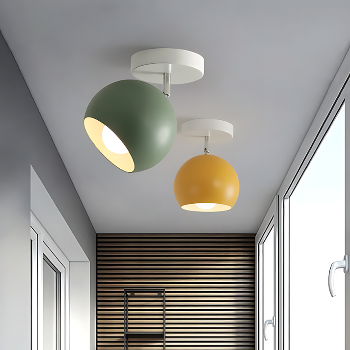 Modern Round Aluminium Ceiling Light | Nordic Macaron Design