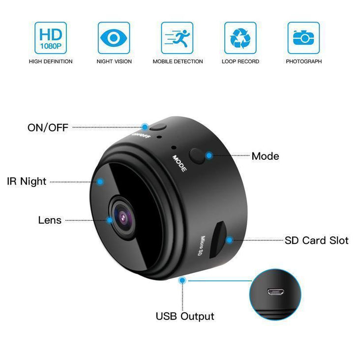 1080p Magnetic WiFi Mini Security Camera-Orizon Depot