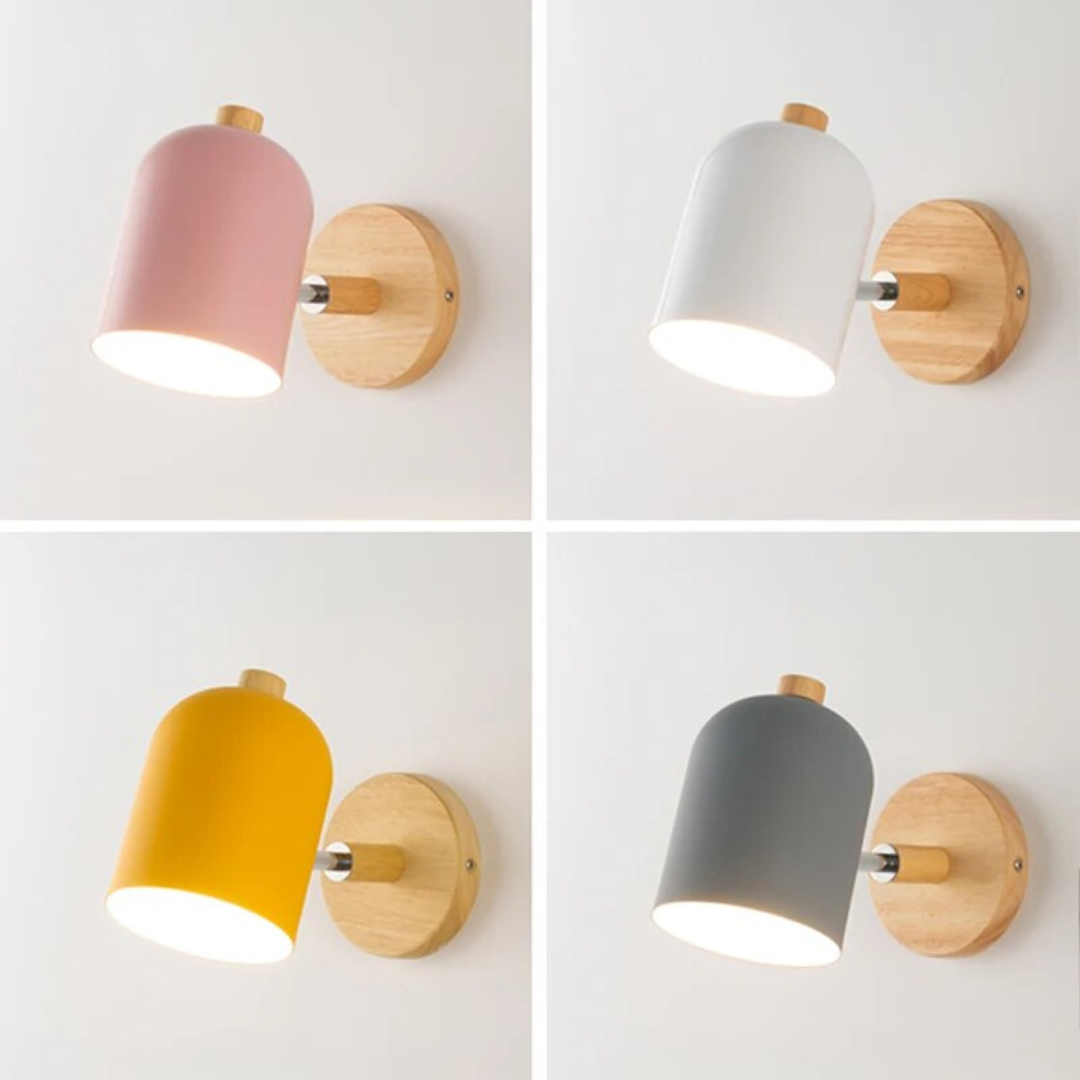 Scandinavian Wooden Minimalist Wall Lamp for Modern Decor