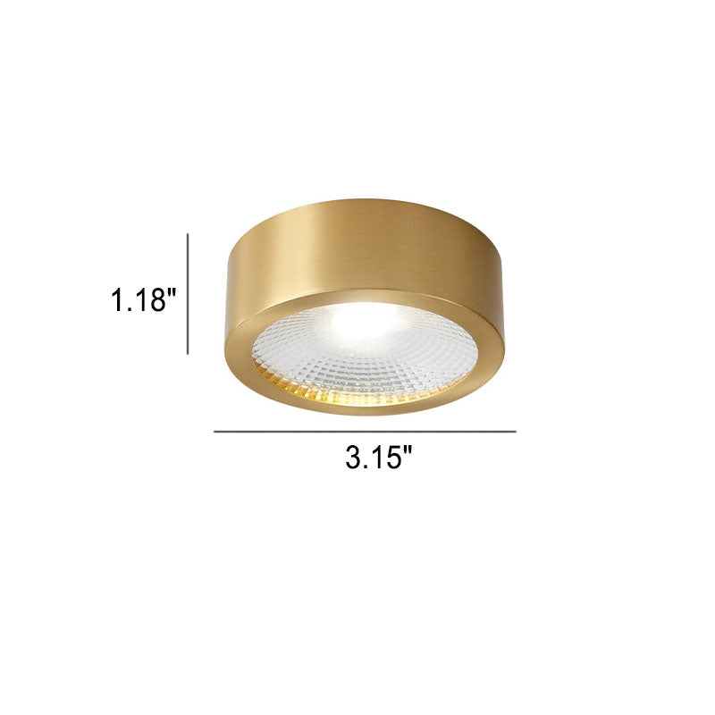 Nordic Light Luxury All Copper Ultra-thin LED Flush Mount Lamp-Orizon Depot