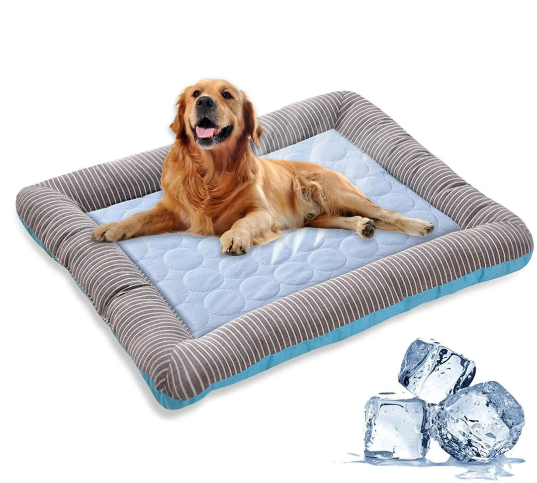 Cooling Dog Bed Made with Ice Silk Fabric for Comfort