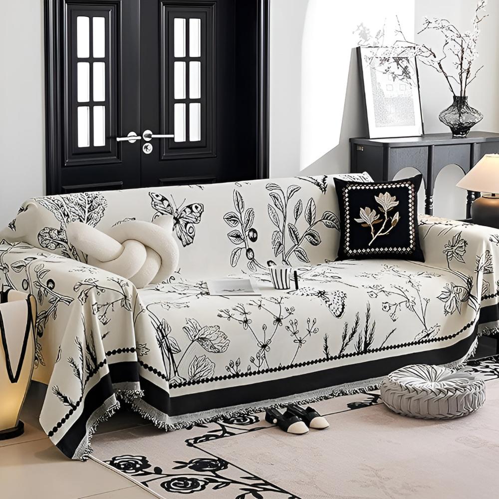 Botanical Elegance Stretch Sofa Cover for Stylish Home Decor-Orizon Depot