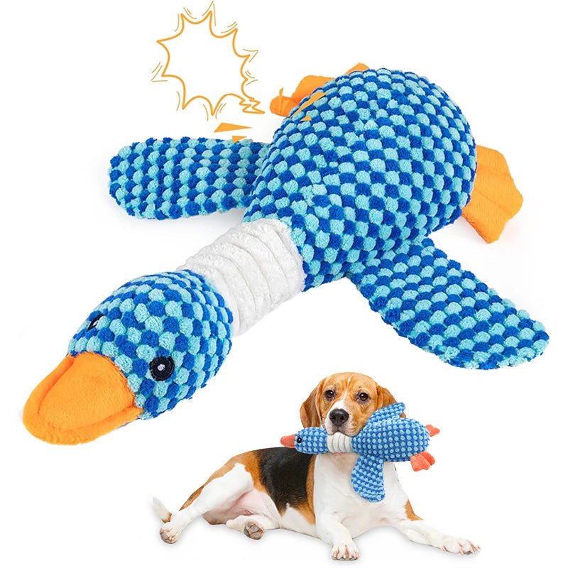 Soft Plush Dog Chew Toy with Squeaker for Interactive Play