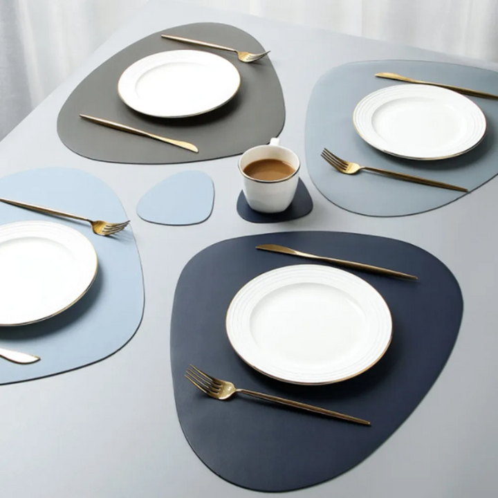 Pebble Place Mat and Coaster Set for Stylish Dining and Drinks-Orizon Depot
