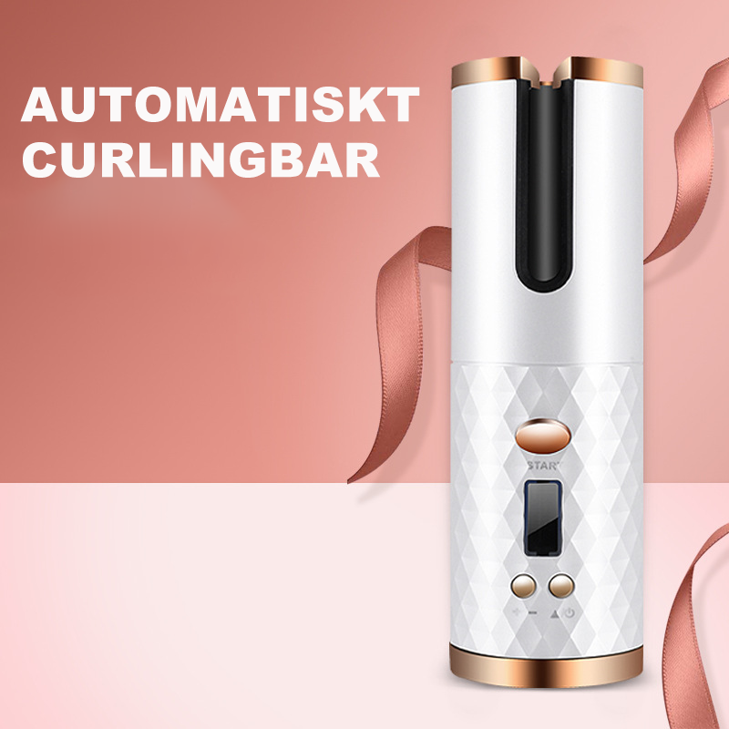 Cordless Automatic Rotating Curling Iron for Effortless Curls-Orizon Depot