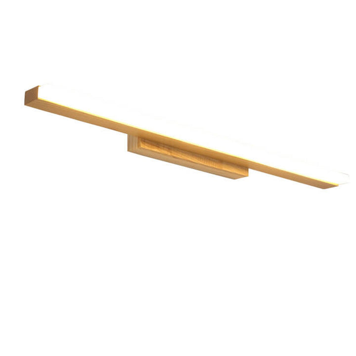 Nordic Minimalist Log Wood Strip LED Vanity Wall Sconce Lamp-Orizon Depot