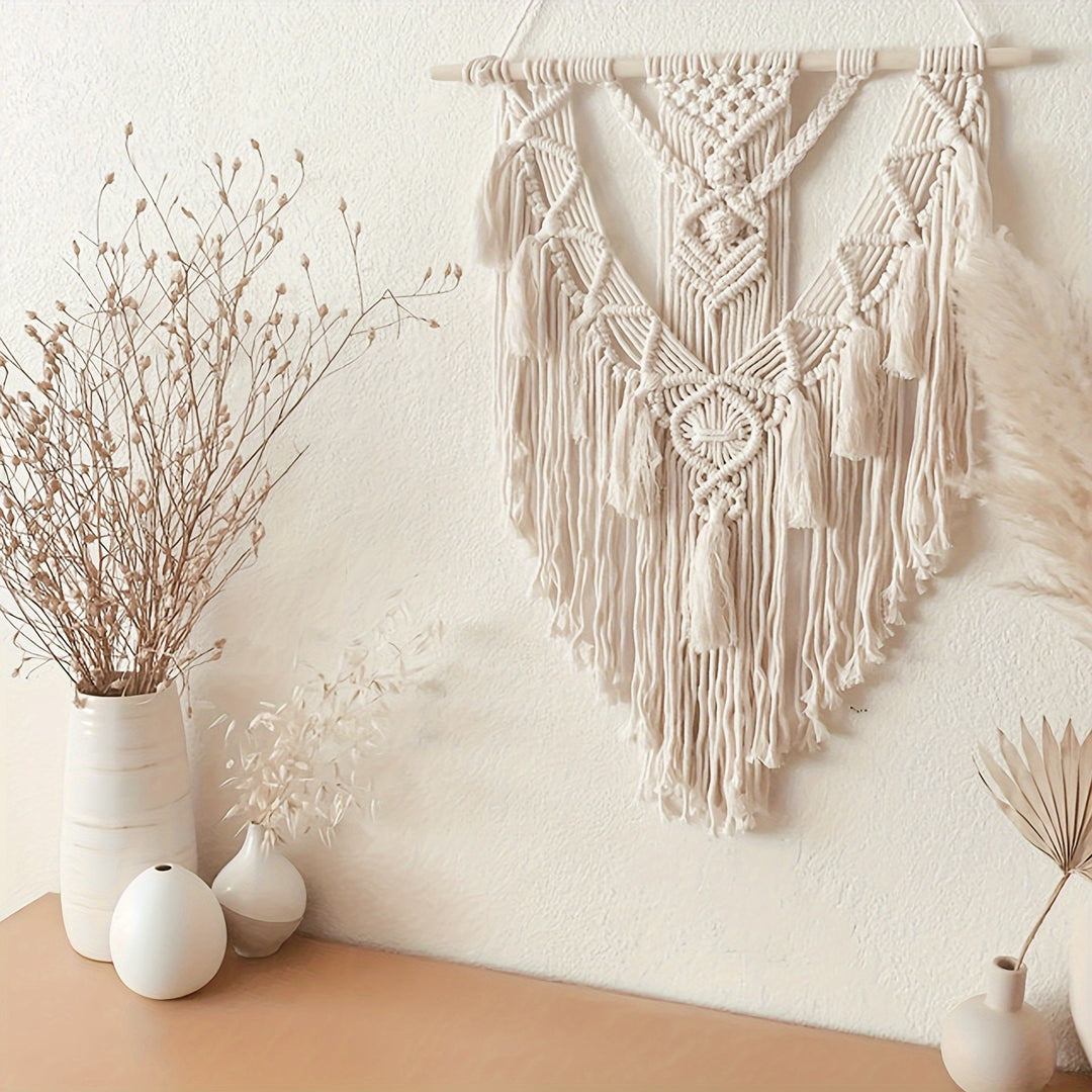 Handcrafted Bohemian Macrame Wall Hanging | Woven Tapestry Decor