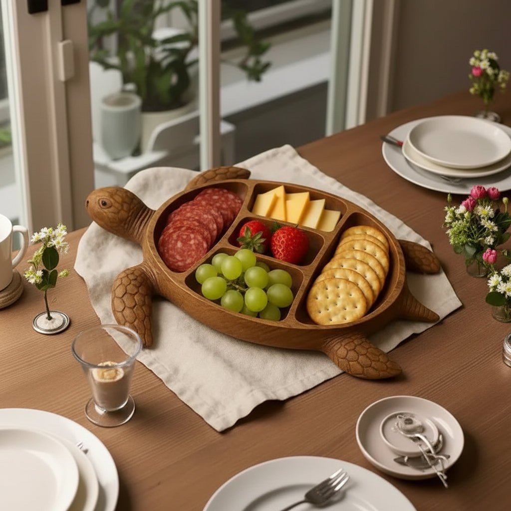 Wooden Snack Tray with Animal Design - Perfect for Entertaining