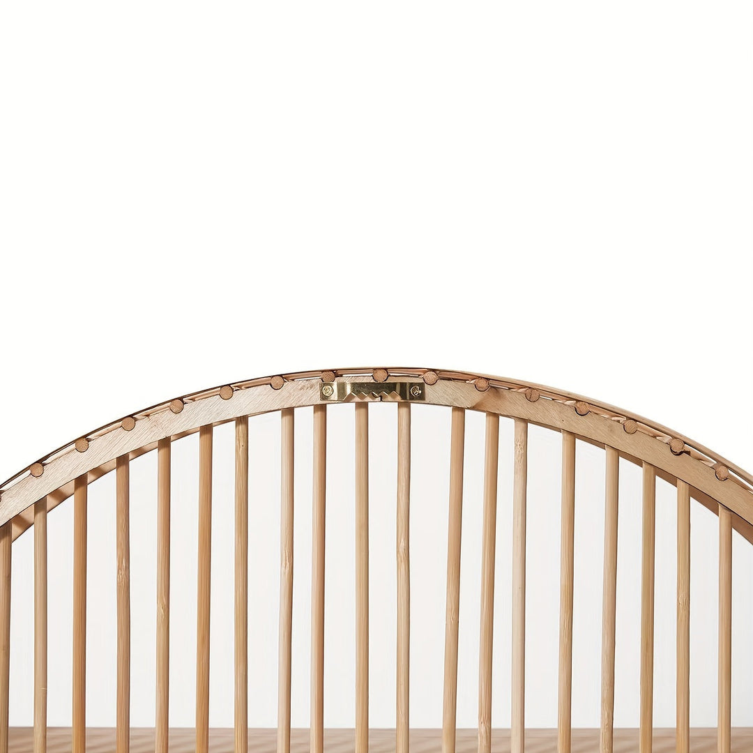 Handmade Round Bamboo Wall Shelf | Boho Floating Organizer