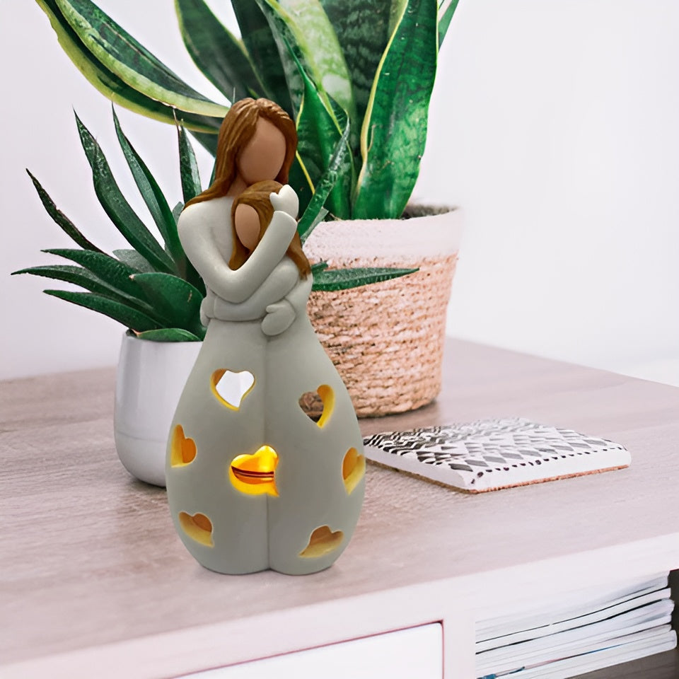 Mother-Daughter Figure Flickering Candle Holder - LoveGlow-Orizon Depot