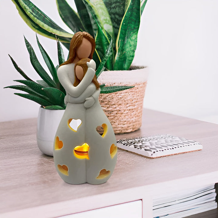 Mother-Daughter Figure Flickering Candle Holder - LoveGlow-Orizon Depot