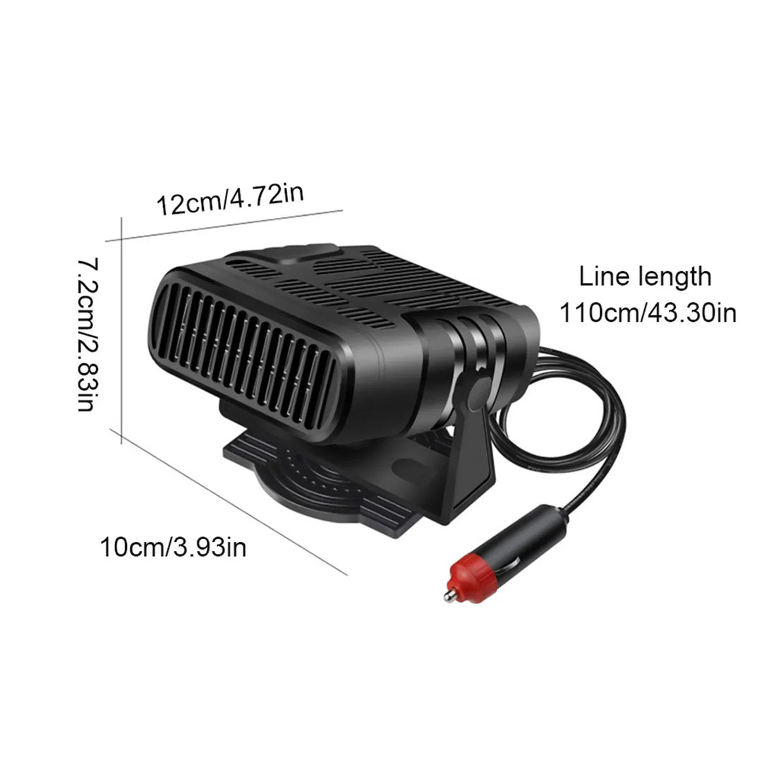 2-in-1 Car Defogger and Heater with 360° Rotating Nozzle-Orizon Depot