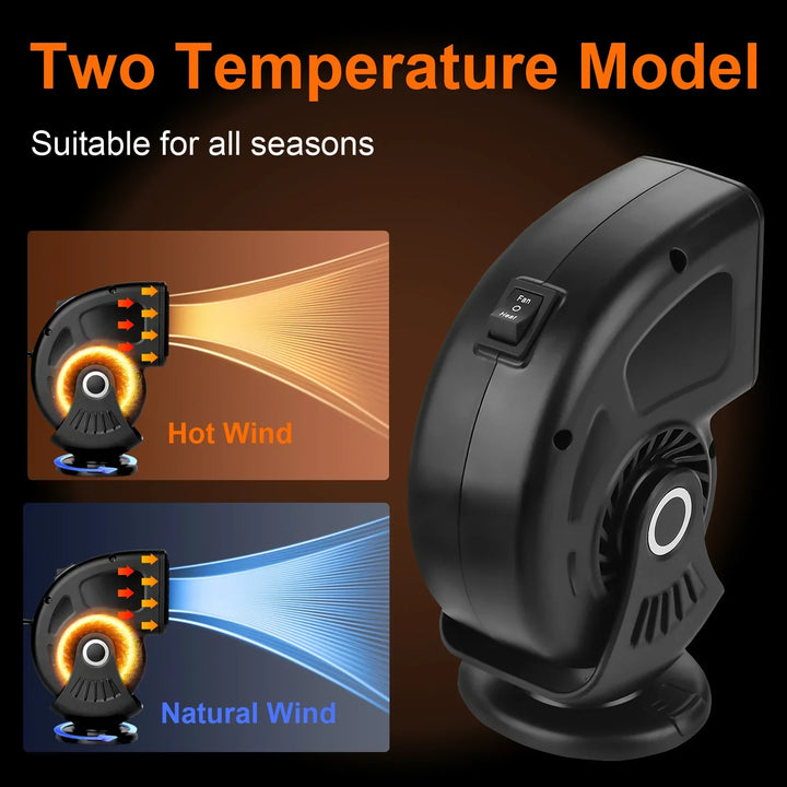 2-in-1 Car Heater Defogger for Windshield - 12V/24V-Orizon Depot