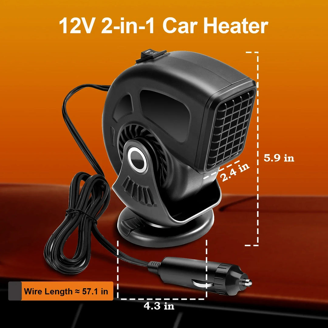 2-in-1 Car Heater Defogger for Windshield - 12V/24V-Orizon Depot
