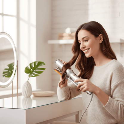2-in-1 Rotating Hair Brush for Effortless Styling and Smoothing-Orizon Depot