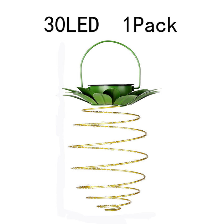 Solar Pineapple Iron Lantern LED Copper Wire Outdoor Waterproof Garden Decorative Hanging Lamp-Orizon Depot