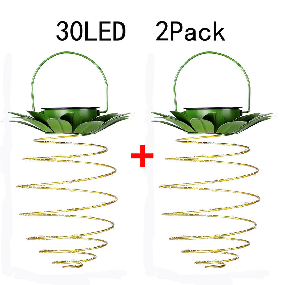 Solar Pineapple Iron Lantern LED Copper Wire Outdoor Waterproof Garden Decorative Hanging Lamp-Orizon Depot