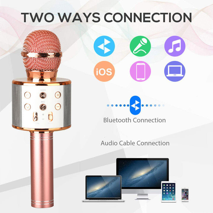 Rechargeable Wireless Bluetooth Karaoke Microphone-Orizon Depot