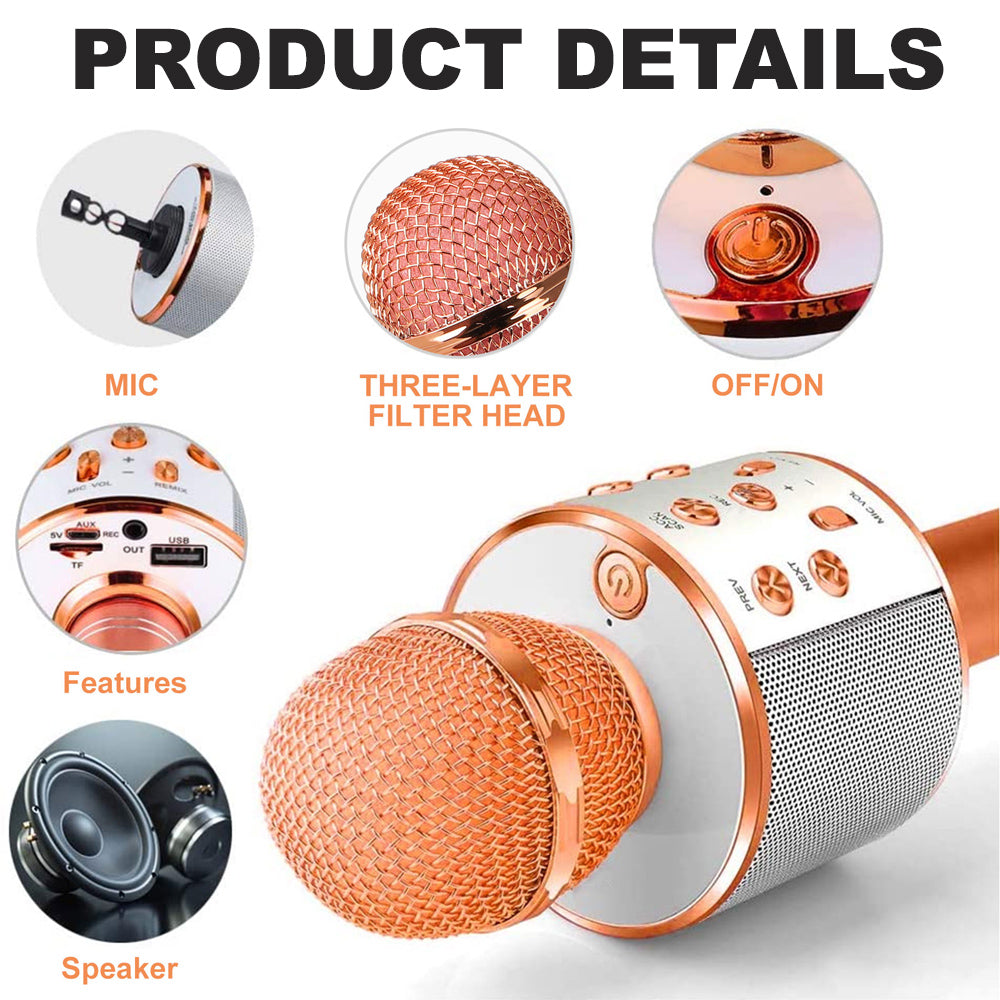 Rechargeable Wireless Bluetooth Karaoke Microphone-Orizon Depot