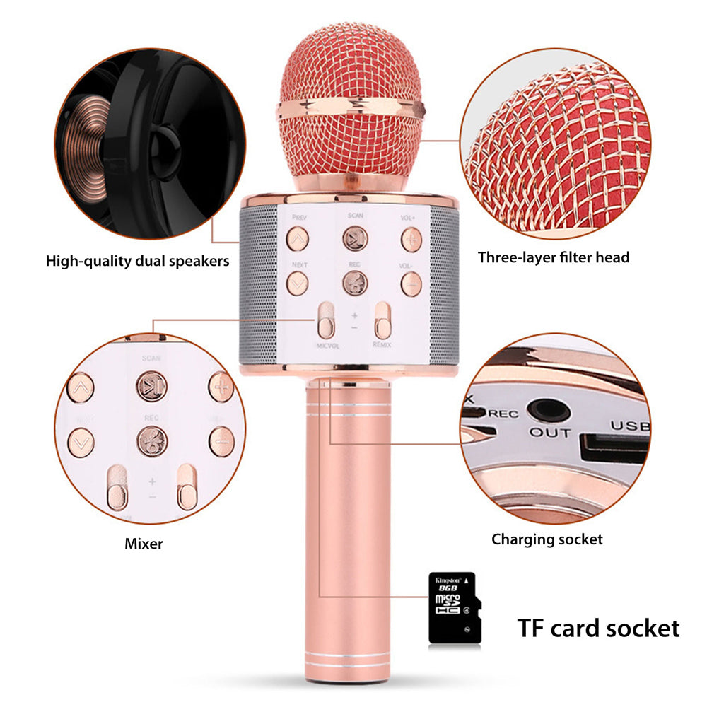 Rechargeable Wireless Bluetooth Karaoke Microphone-Orizon Depot