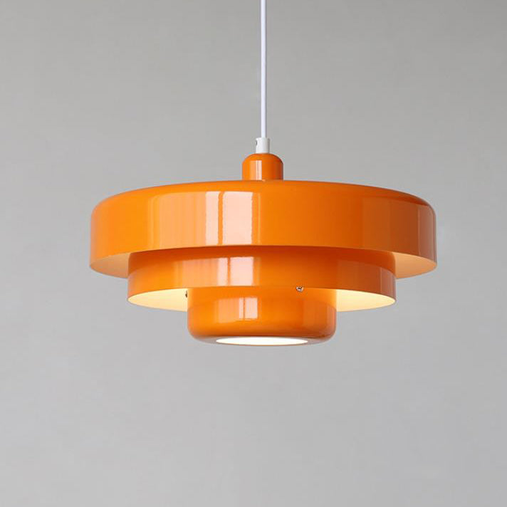 Nordic Vintage Multi-Layered Round Metal 1-Light Pendant Lamp-Orizon Depot