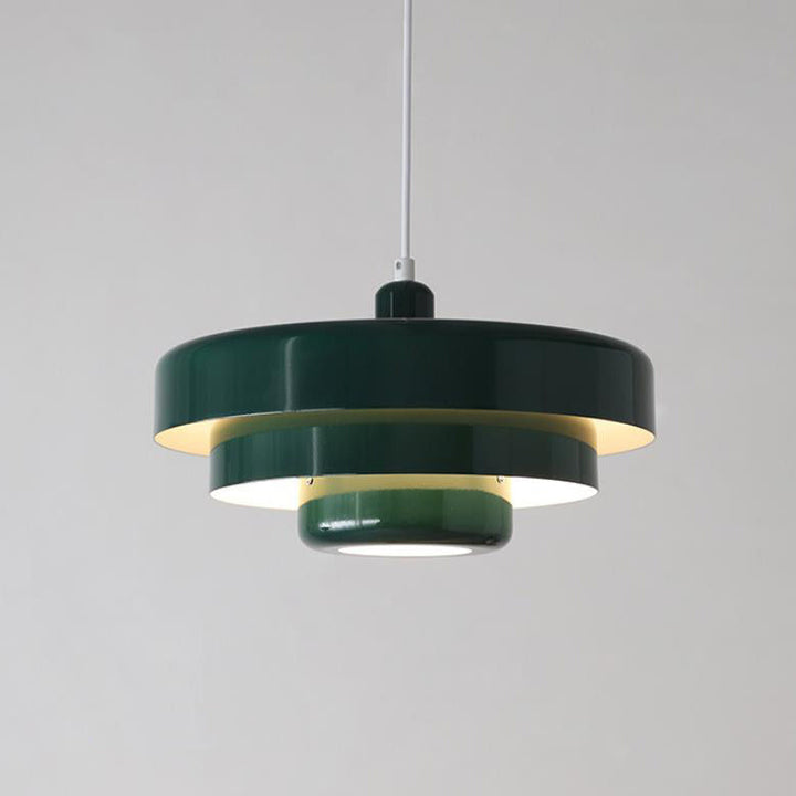 Nordic Vintage Multi-Layered Round Metal 1-Light Pendant Lamp-Orizon Depot