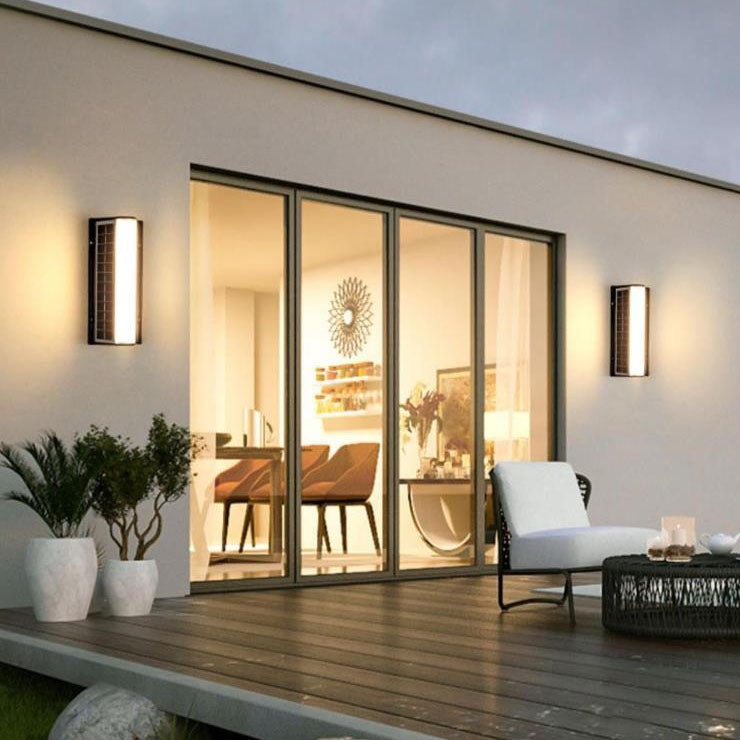 Modern Long Acrylic Solar LED Waterproof Outdoor Garden Wall Lamp-Orizon Depot